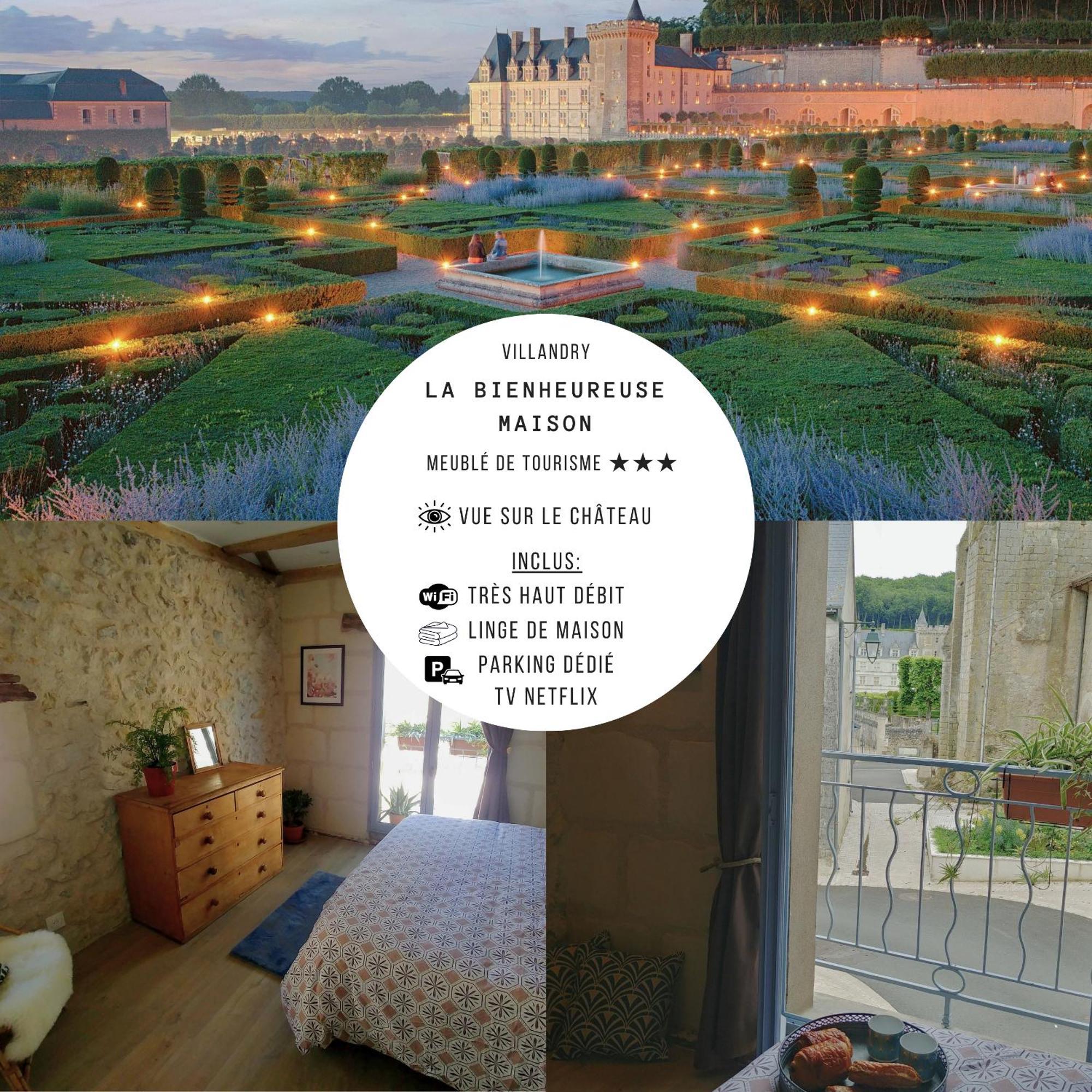 La Bienheureuse Maison, Vue Sur Le Chateau De Вілландрі Екстер'єр фото